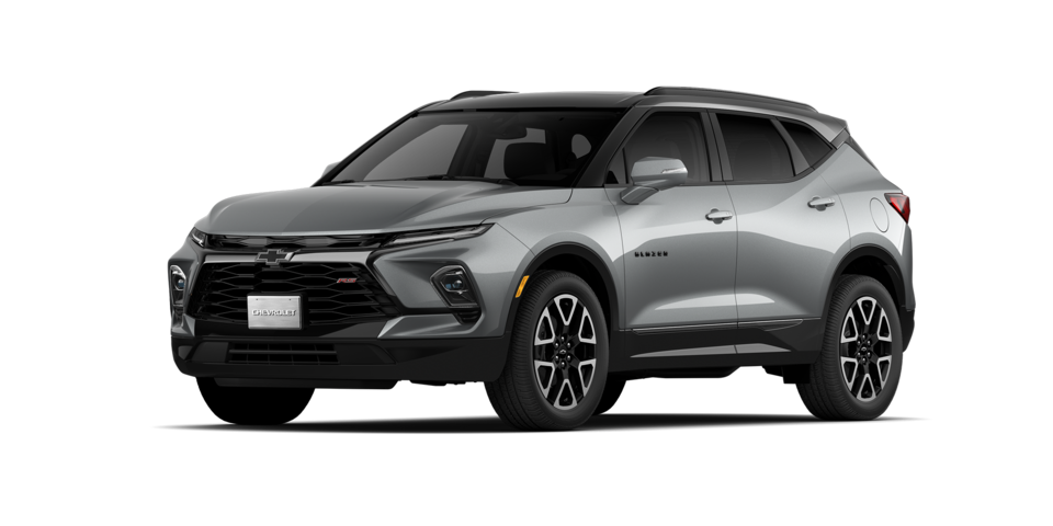 Chevrolet Blazer 2025, camioneta mediana en color gris tiburón