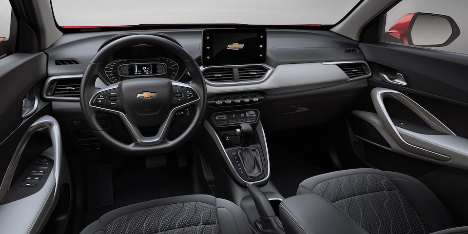 Chevrolet Groove 2025, camioneta pequeña, con interior en tela negro