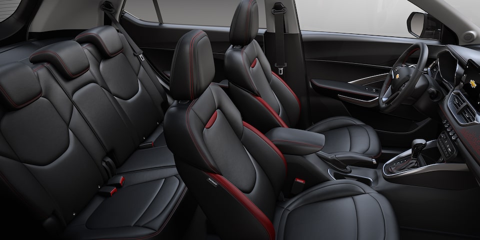 Chevrolet Groove 2025 con asientos color negro forrados en tacto piel