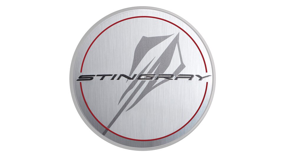 Centro de rin color plata Stringray para Chevrolet Corvette 2024, carro deportivo de lujo