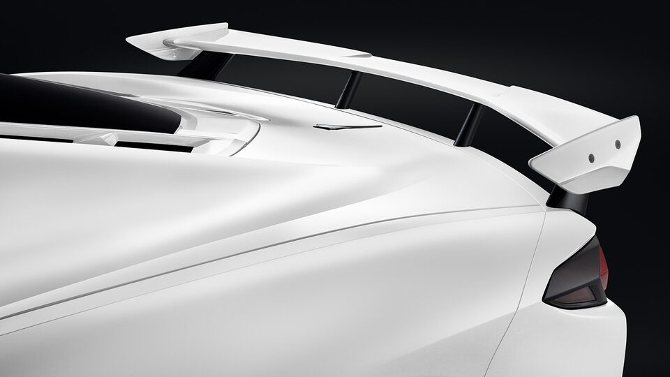 Spolier artic white para Chevrolet Corvette 2024, carro deportivo de lujo