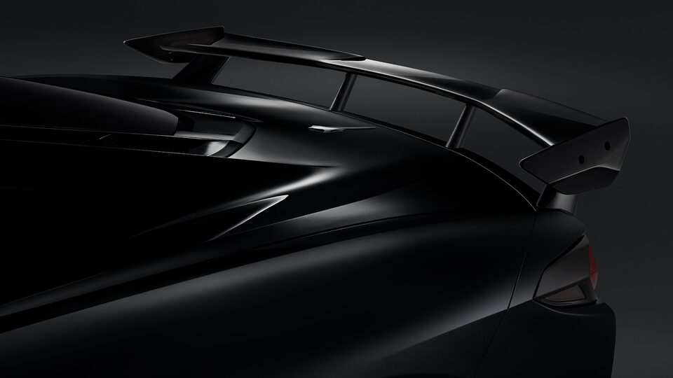 Spoiler negro brillante para Chevrolet Corvette 2024, carro deportivo de lujo