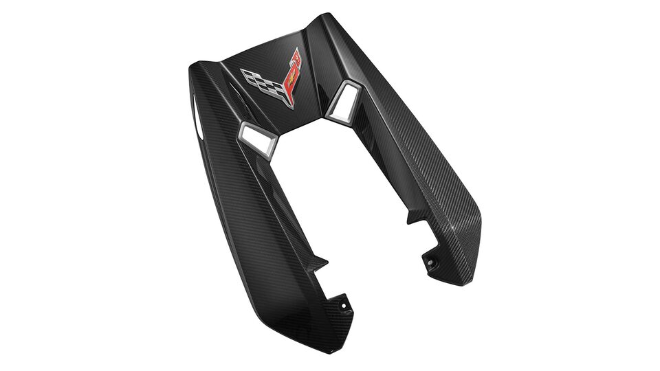 Cubierta de motor en fibra de carbon con emblema para Chevrolet Corvette Z06 2024