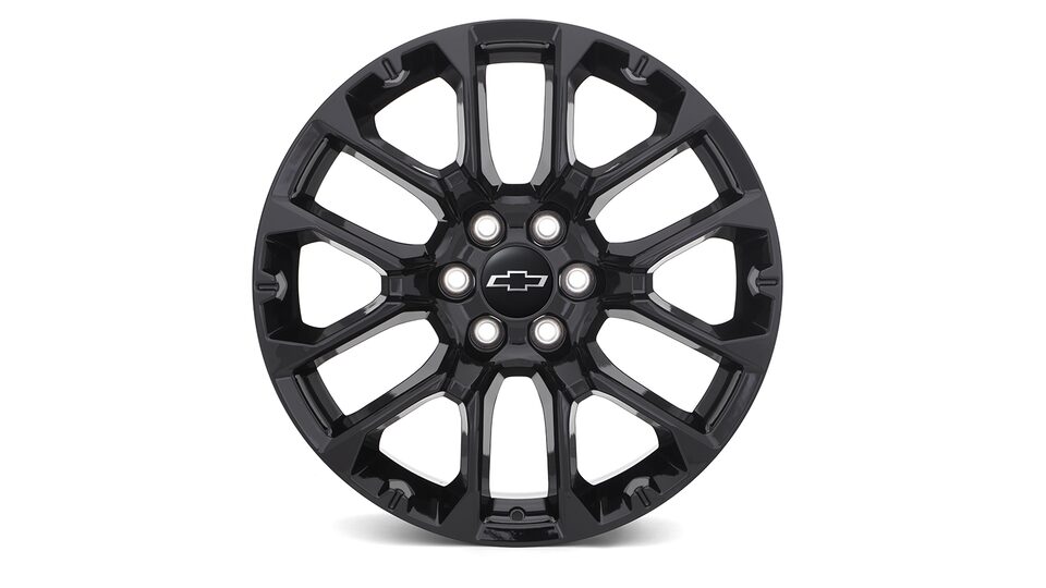 Rin en aluminio de 22 pulgadas en negro con 6 brazos para tu camioneta Chevrolet Silverado Turbo 2025