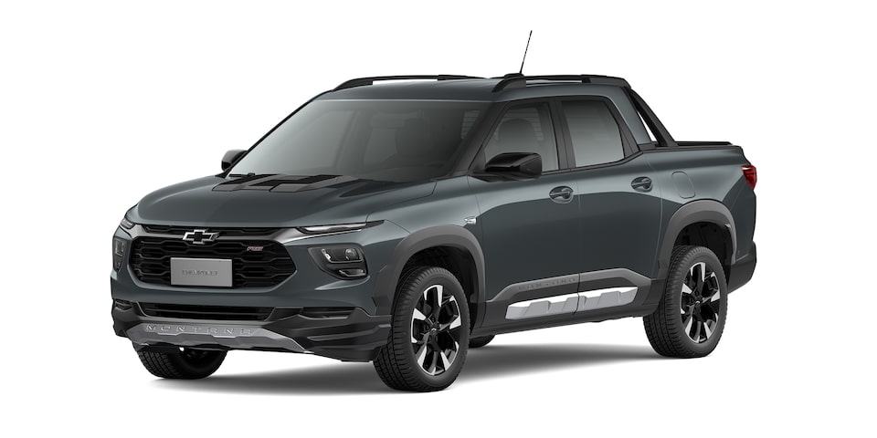 Camioneta pickup compacta Chevrolet Montana 2025 disponible en color Gris Egeo